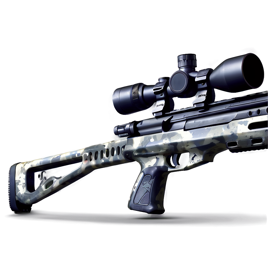 Sniper Rifle In Urban Camo Png Aqj61