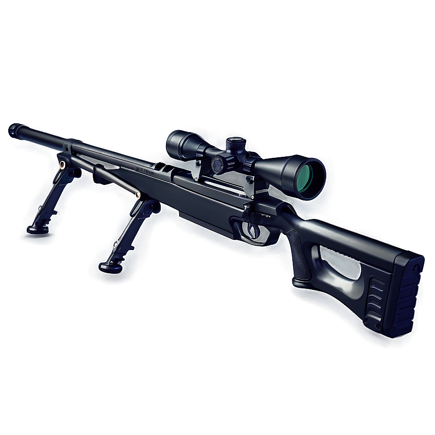 Sniper Rifle With Folding Stock Png Evp