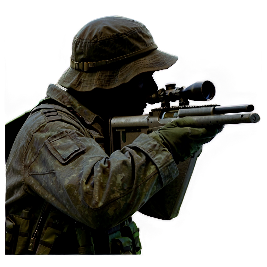 Sniper Silhouette PNG 82 PNG with transparent background