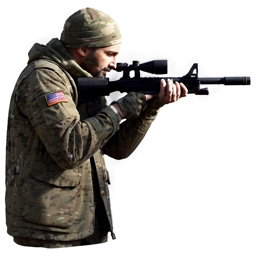 Sniper Silhouette PNG ngt PNG with transparent background