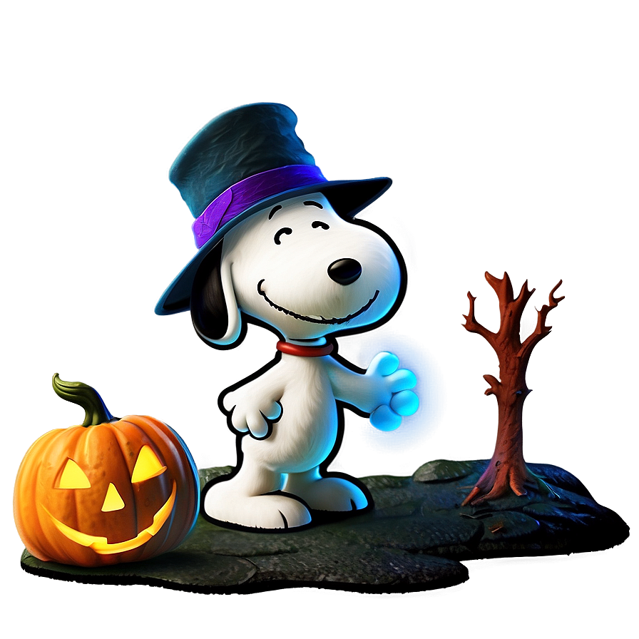 Snoopy Halloween Ghost Hunt Png Ekw