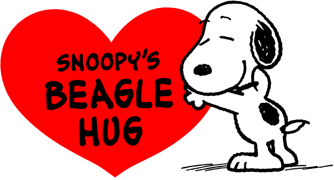 Snoopy's Beagle Hug By Bradsnoopy97 - Snoopy Sending A Hug, HD Png Download PNG with transparent background