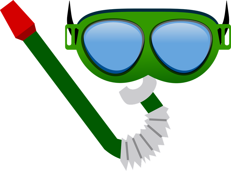 Snorkel, Snorkeling, Mask, Diving, Underwater - Clip Art Snorkel, HD Png Download PNG with transparent background
