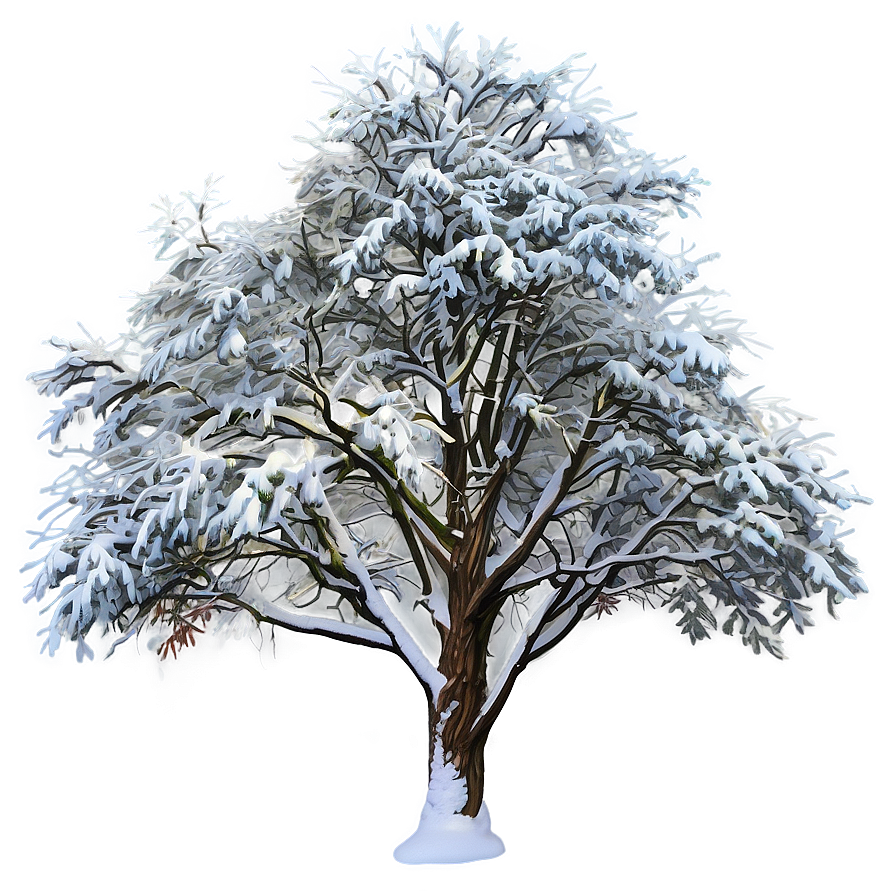 Snow Blanketed Tree PNG udf PNG image with a transparent background, free high-resolution download