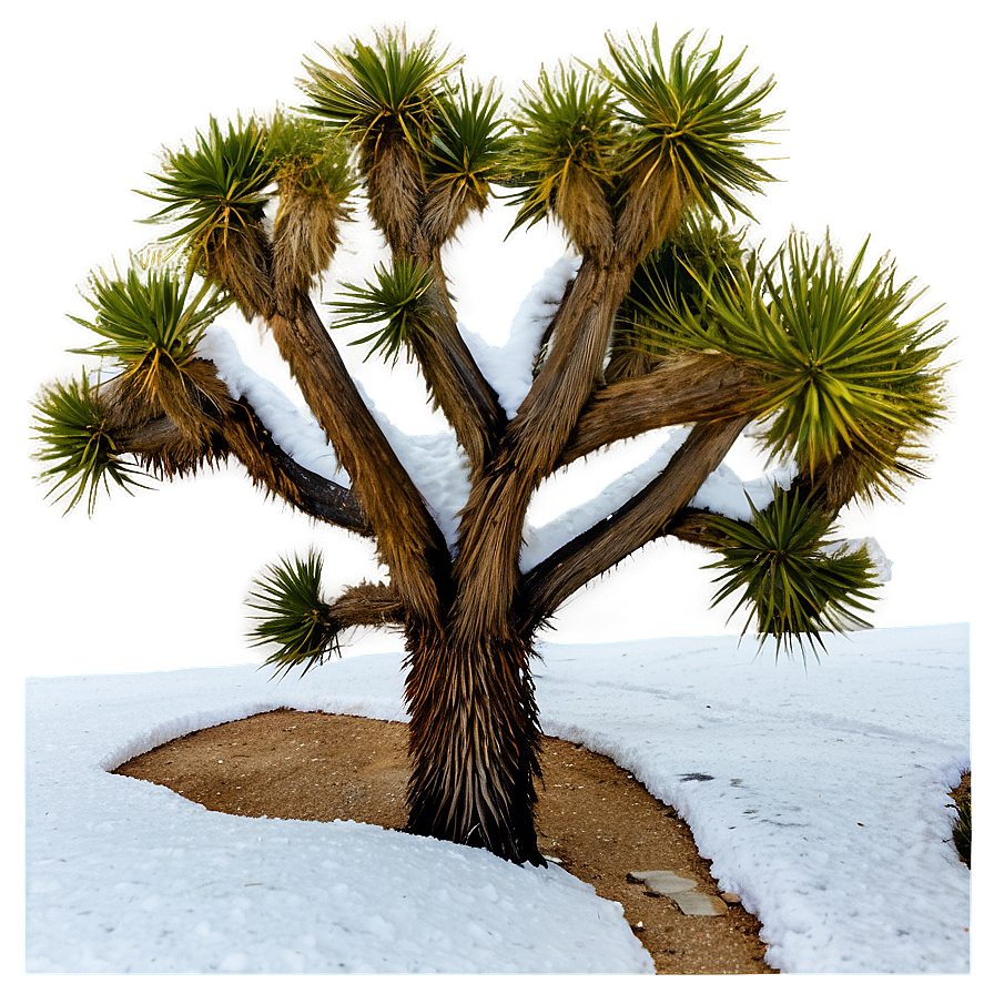 Snow-capped Joshua Tree Png 14