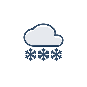 Snow Cloud Icon PNG with transparent background