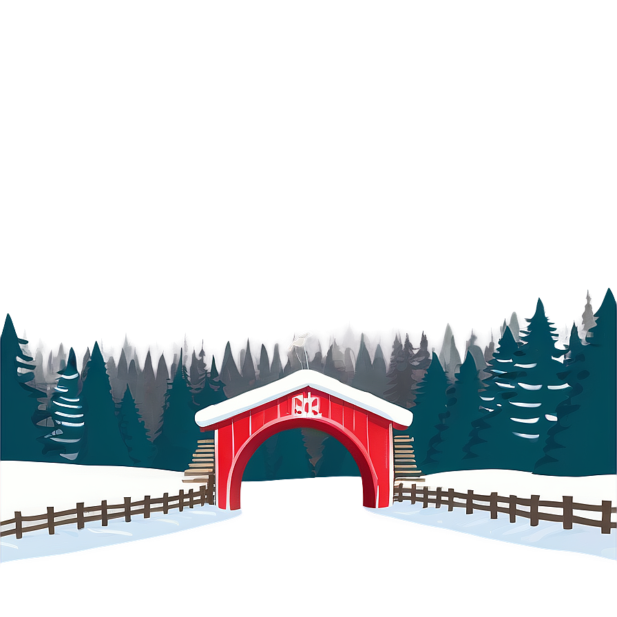 Snow-covered Bridge Winter Png Gxw