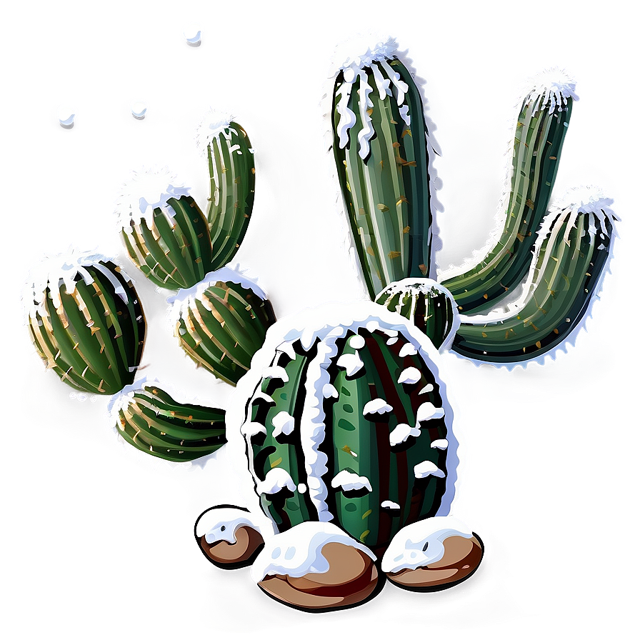 Snow-covered Cactus Png Iak69