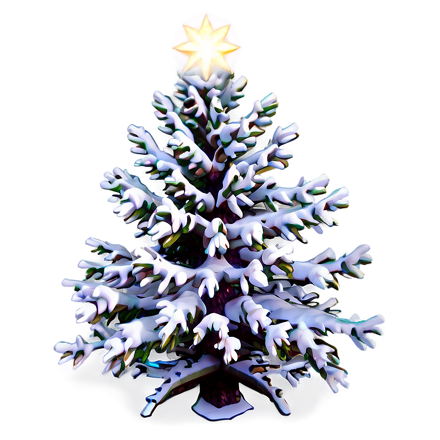 Snow-covered Christmas Tree Png 06212024