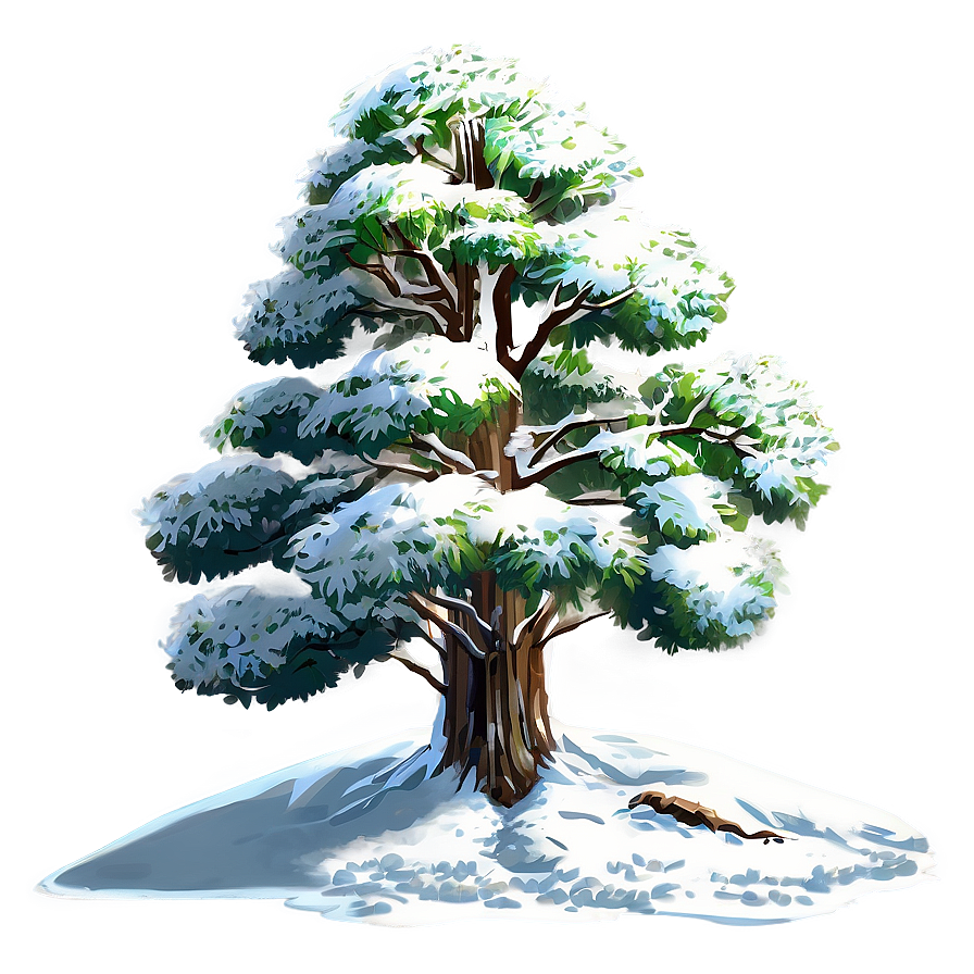 Snow-covered Giant Tree Png 61