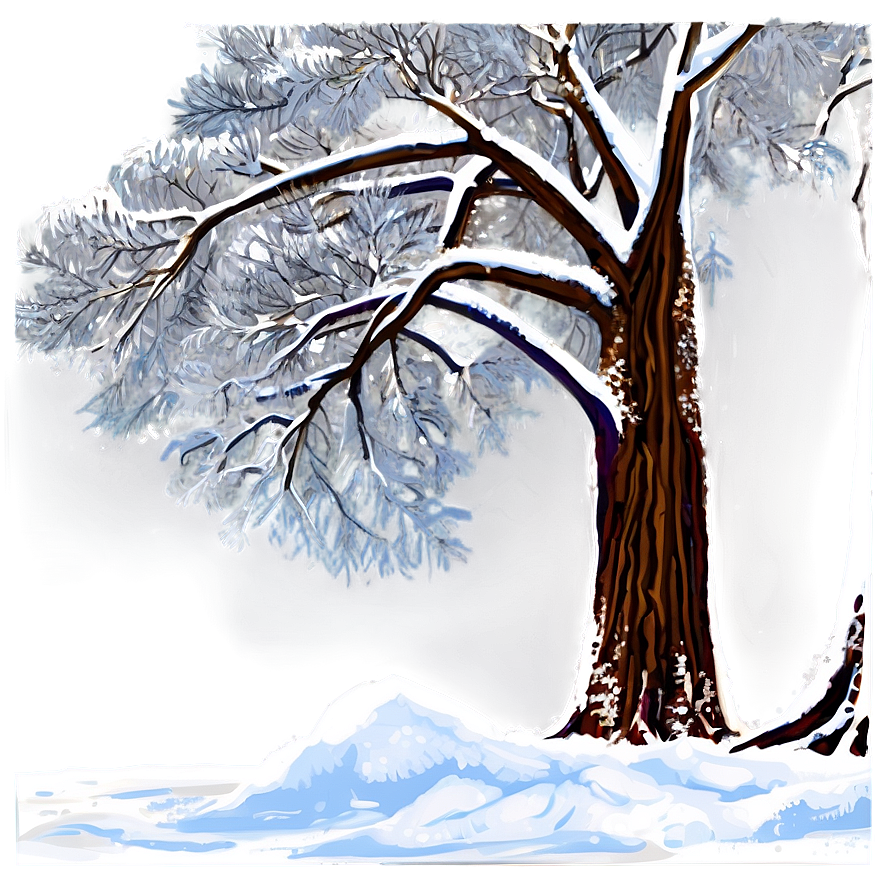 Snow-covered Giant Tree Png 68