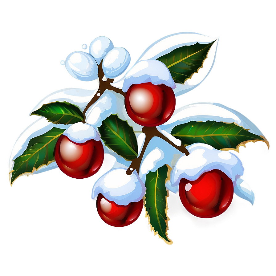 Snow Covered Holly Berries Png 41