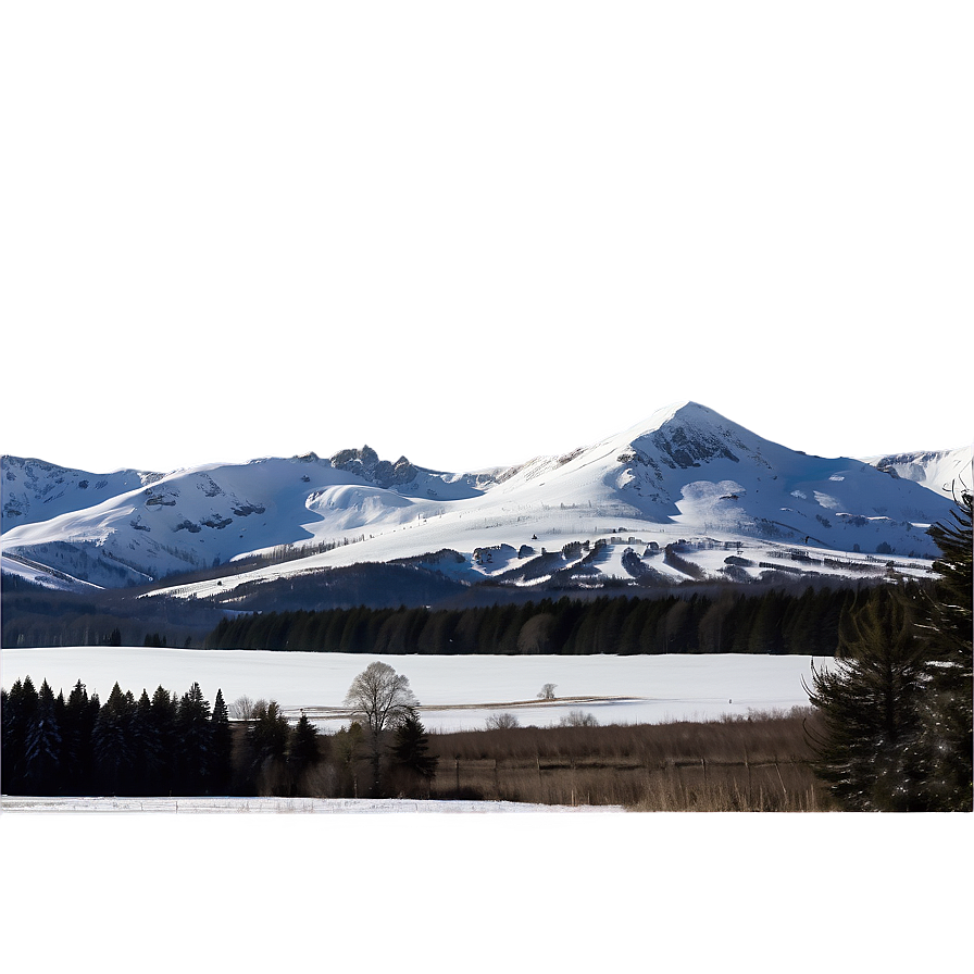 Snow-covered Mountain Landscape Png Knk