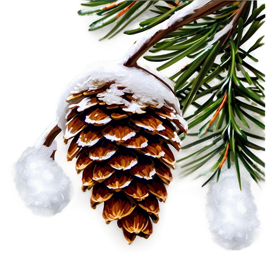 Snow Covered Pine Cones Png 04292024