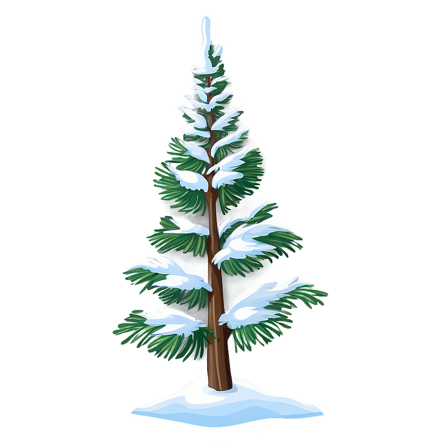 Snow Covered Pine Tree Png Khj