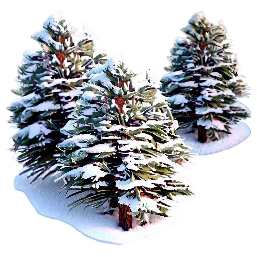 Snow-covered Pine Trees Photo Png 05212024