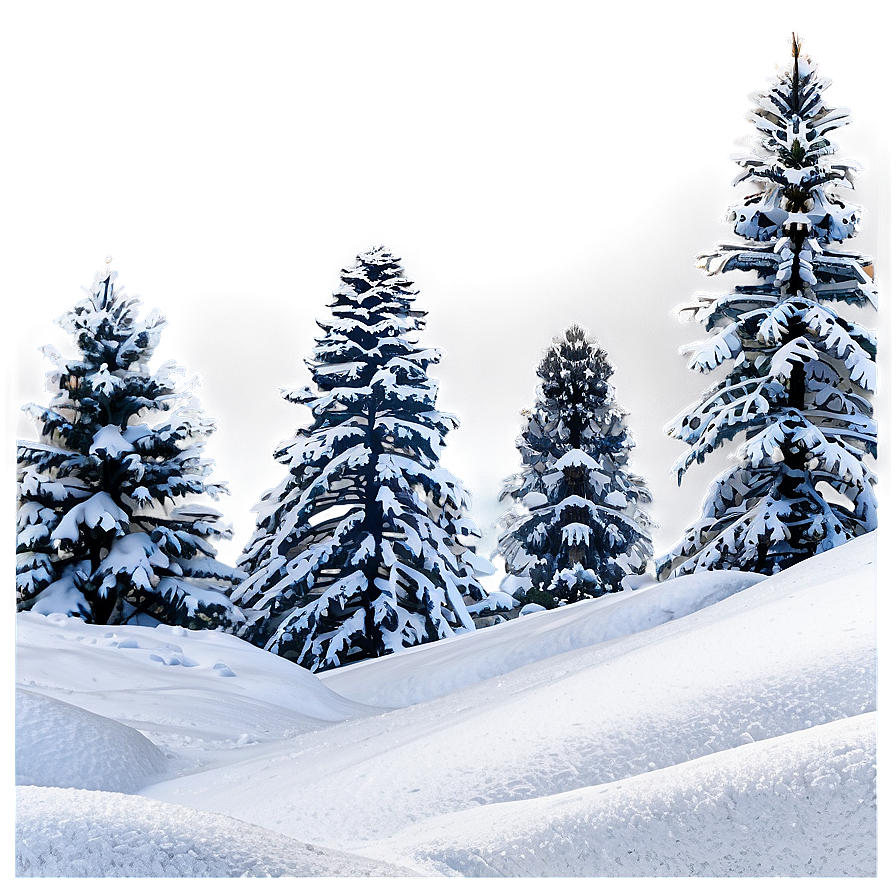 Snow-covered Pine Trees Photo Png Ctu46