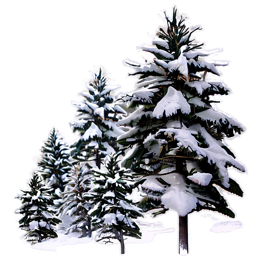 Snow-covered Pine Trees Png Jue55