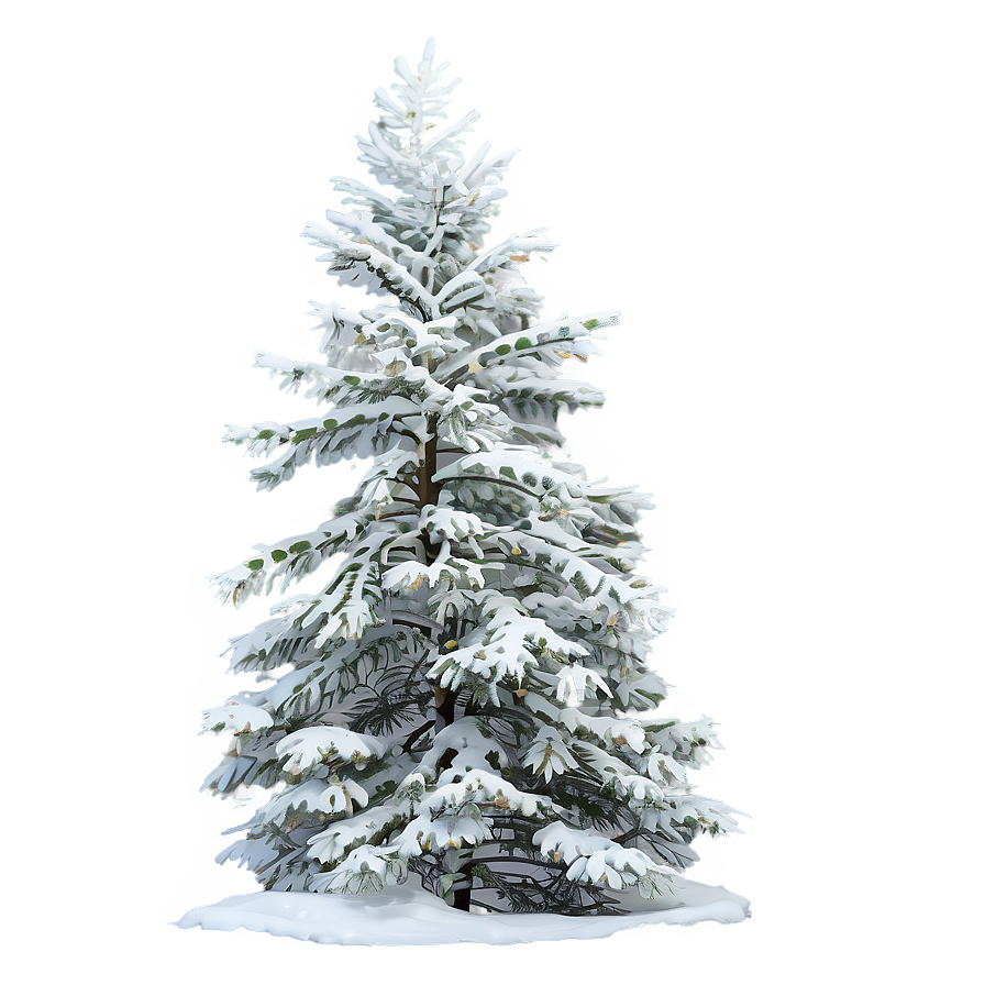 Snow-covered Spruce Tree Png Cmq37