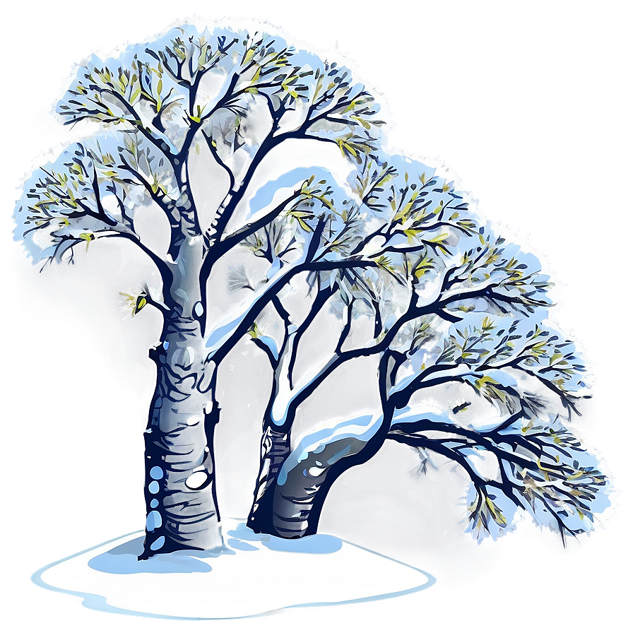 Snow-covered Tree Png Xcn31