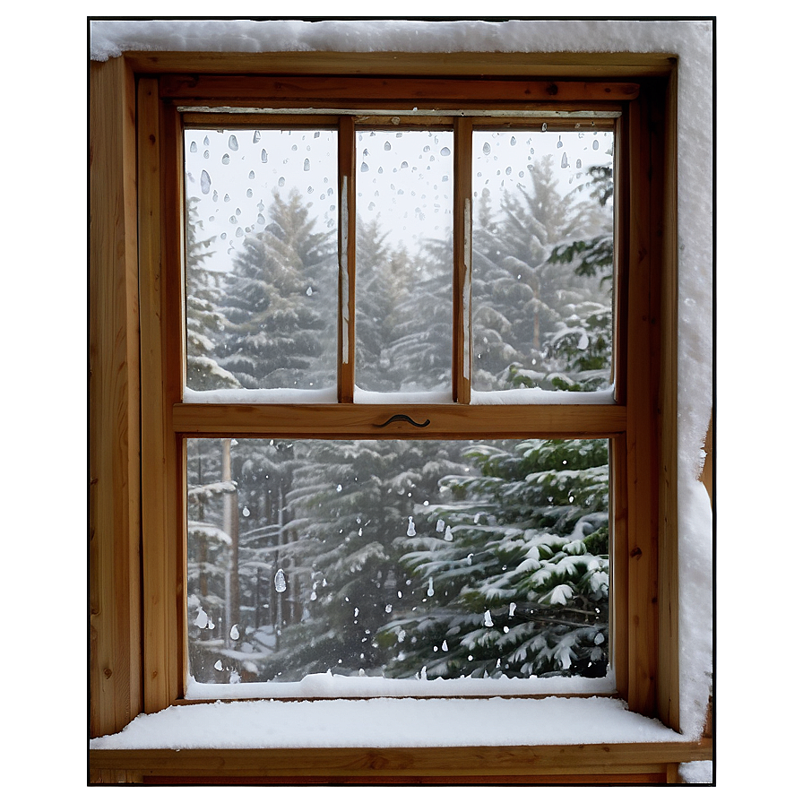 Snow Encrusted Window Png 32