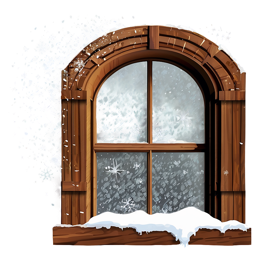 Snow Encrusted Window Png Lqq44