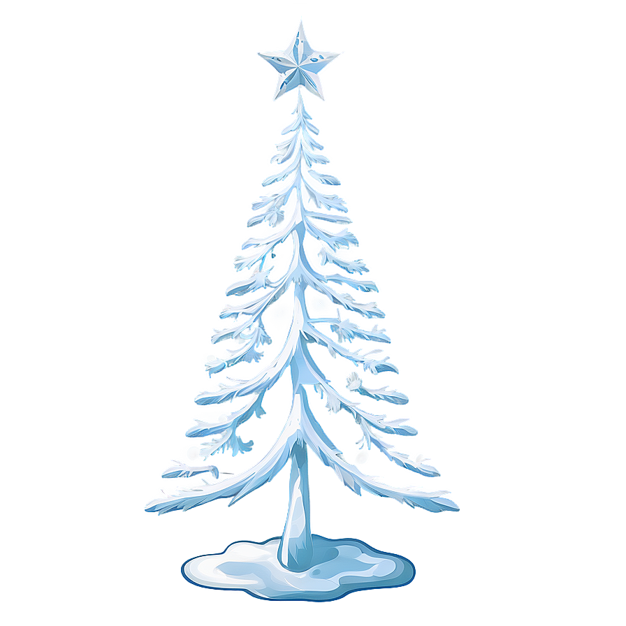 Snow Frosted Christmas Tree Png 06252024