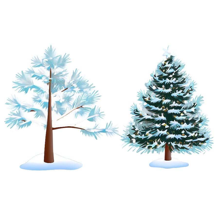 Snow Frosted Christmas Tree Png Lby30