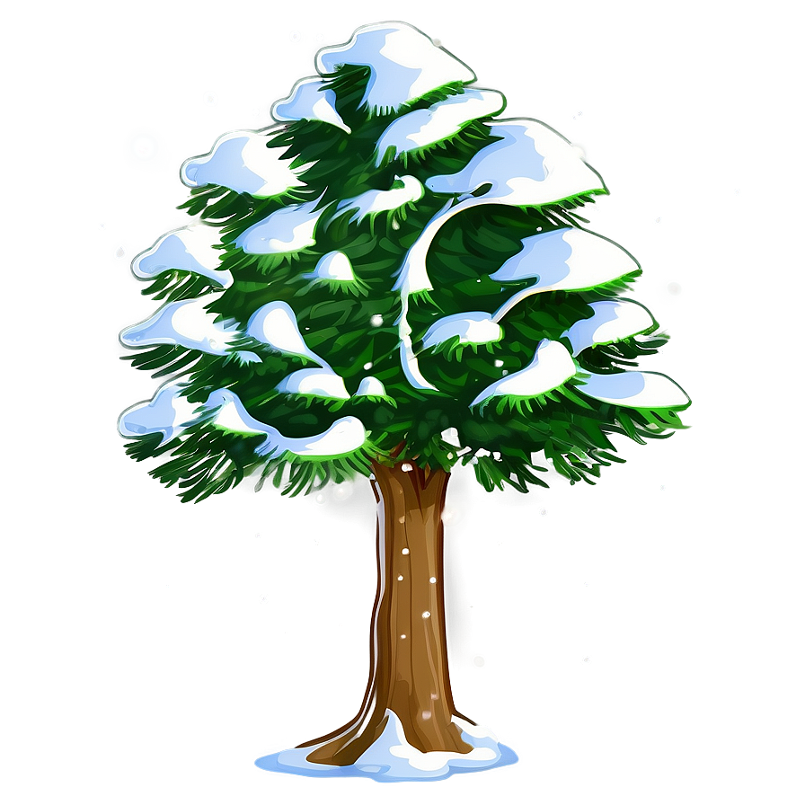 Snow Kissed Tree Png 06272024