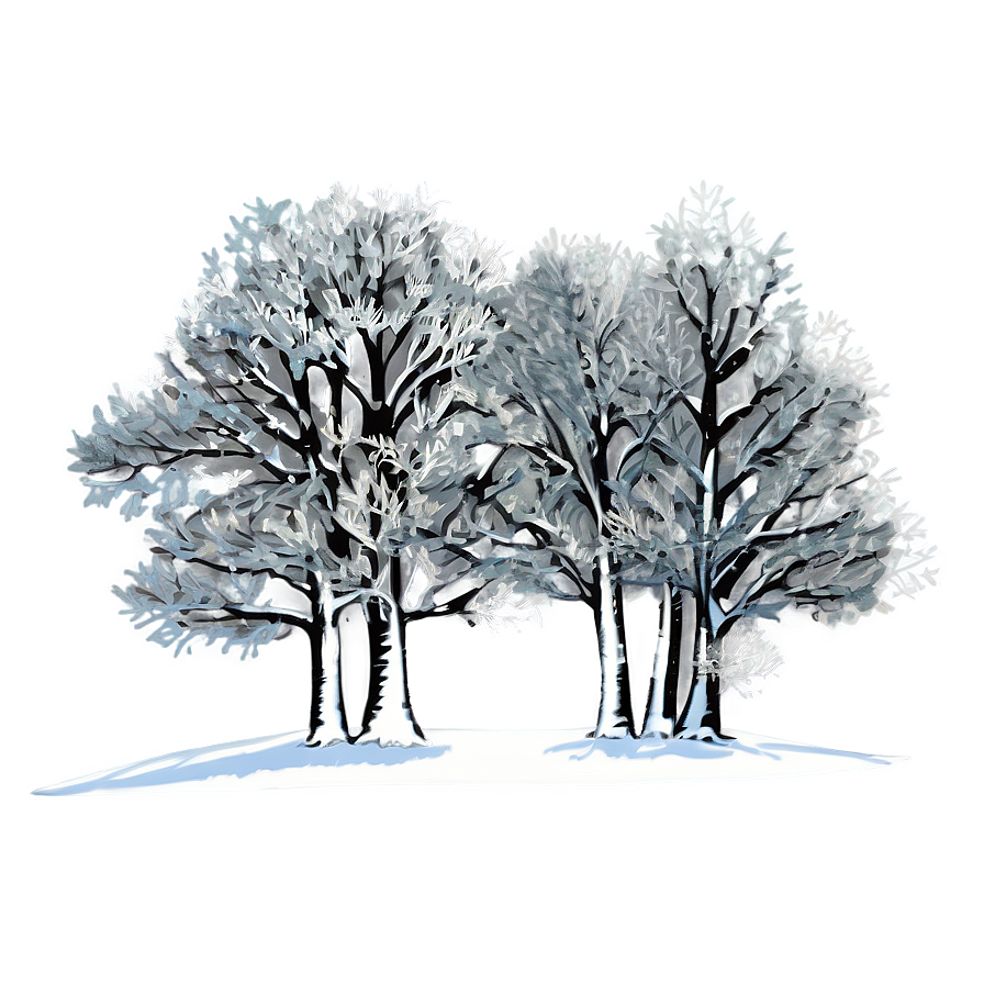 Snow Kissed Trees Png Rqw