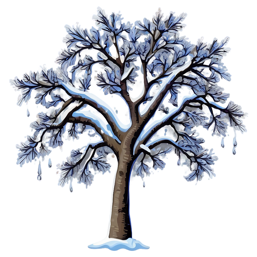 Snow Laden Tree PNG 34 PNG image with a transparent background, free high-resolution download