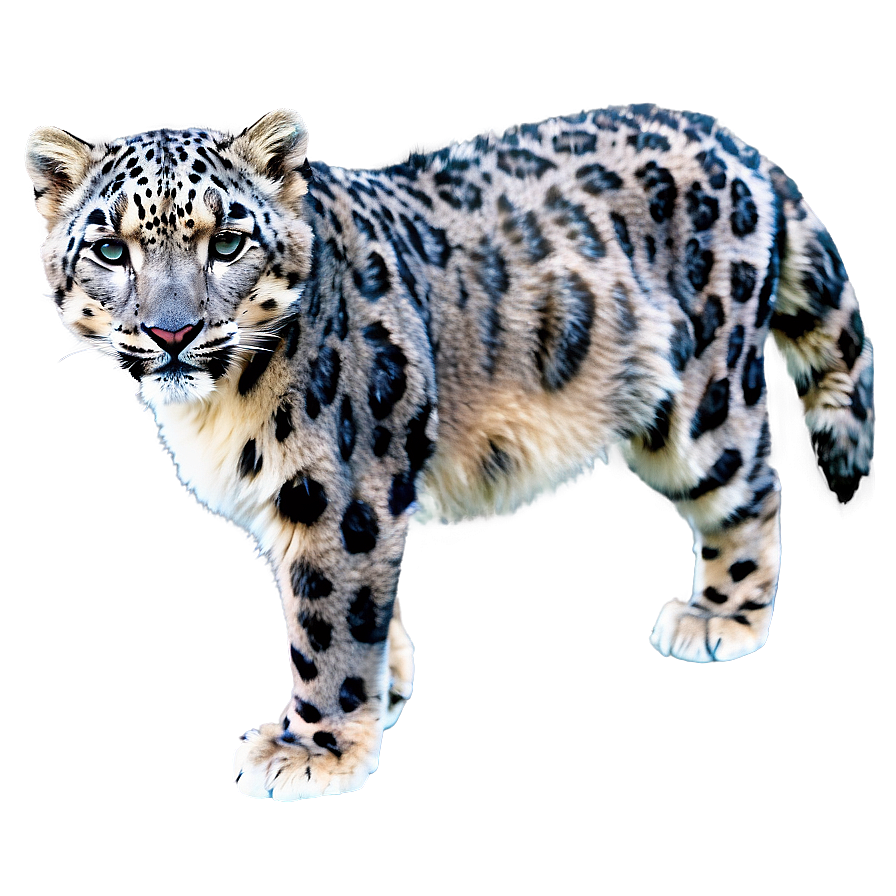 Snow Leopard And Mountain Background Png Pyp17