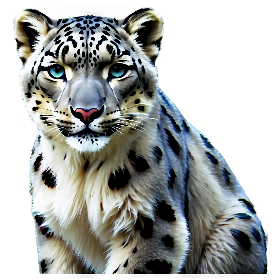 Snow Leopard Illustration Png 9