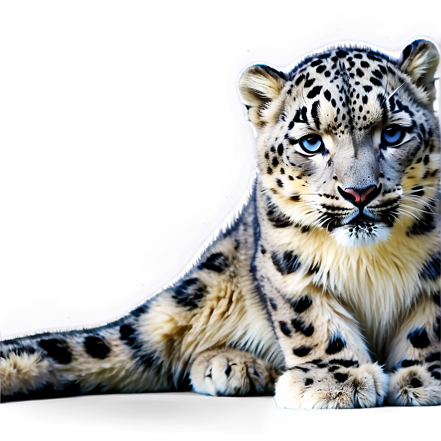 Snow Leopard In A Snowstorm Png Eba