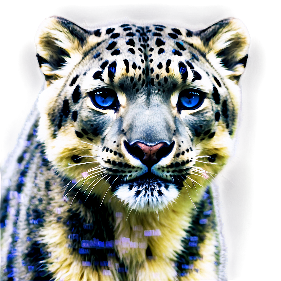 Snow Leopard With Snowflakes Png 47