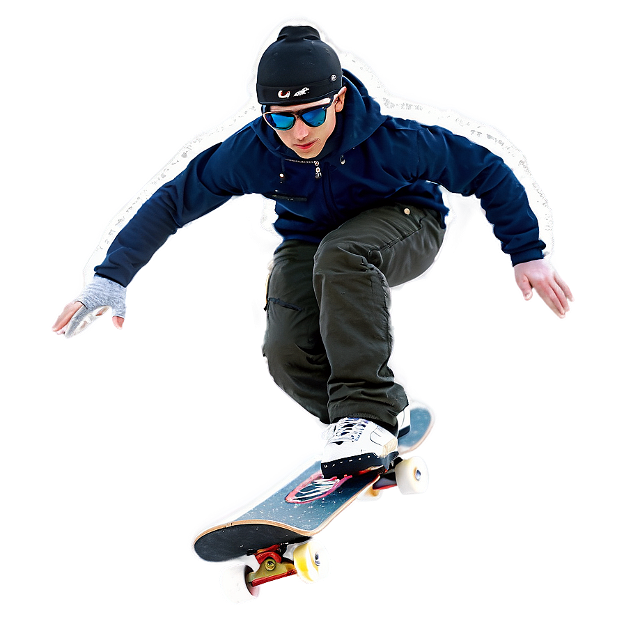 Snow Skateboarding Png 19