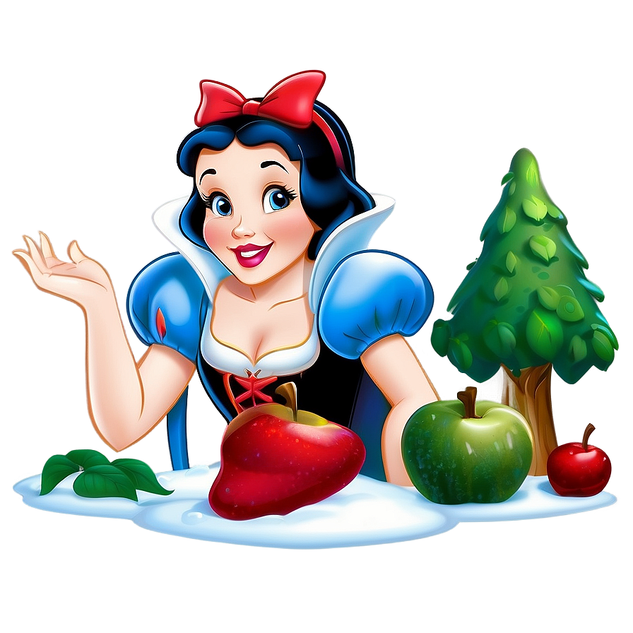 Snow White Cartoon Style PNG 05062024 PNG with transparent background