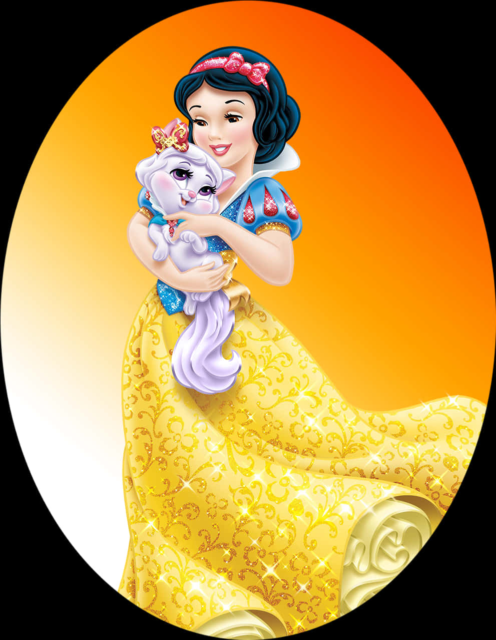 Snow White Holding Cute Pet