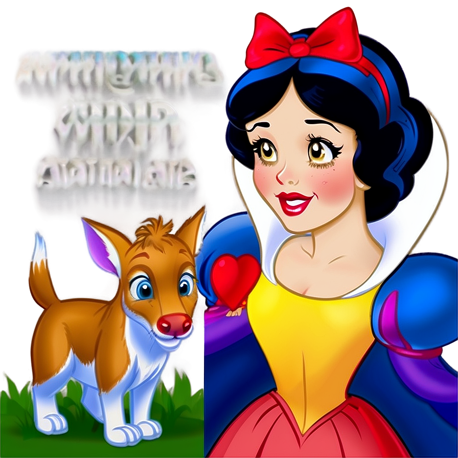 Snow White Singing To Animals Png 2