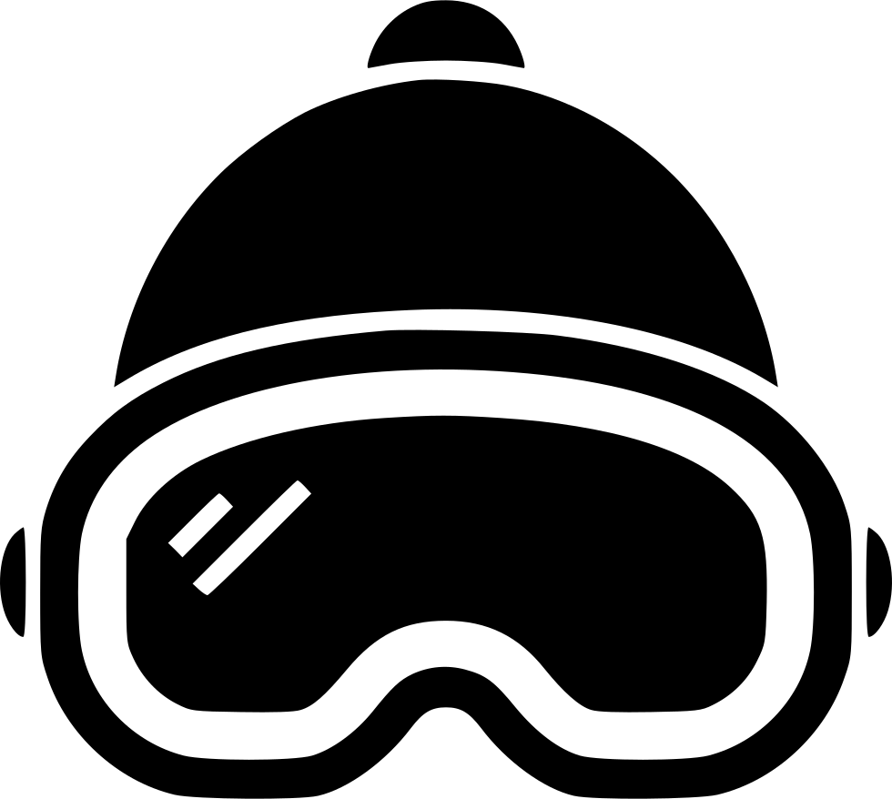 Snowboard Gogglesand Helmet Icon PNG with transparent background