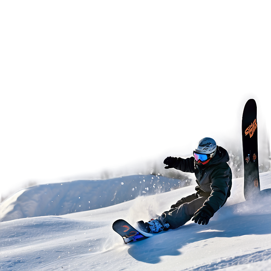 Snowboard In Snow Png Qrb62