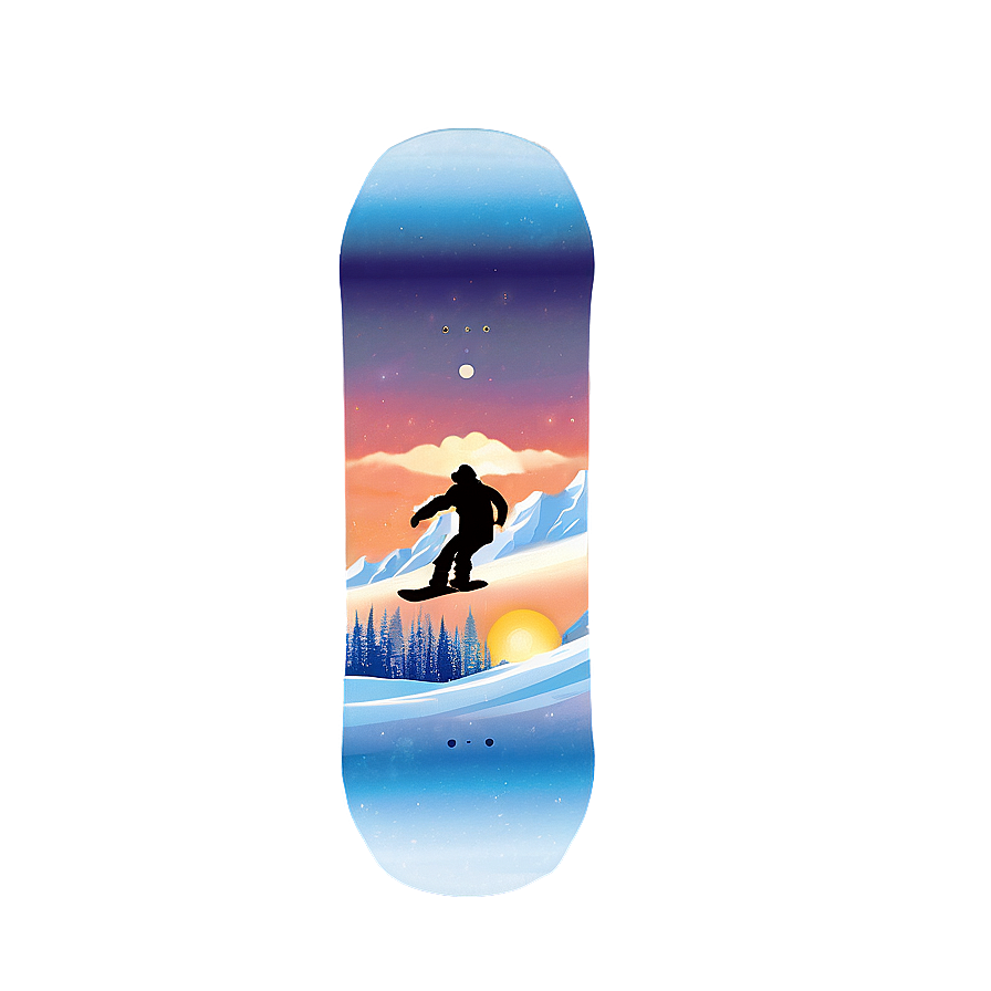 Snowboard Sunset Png 05242024