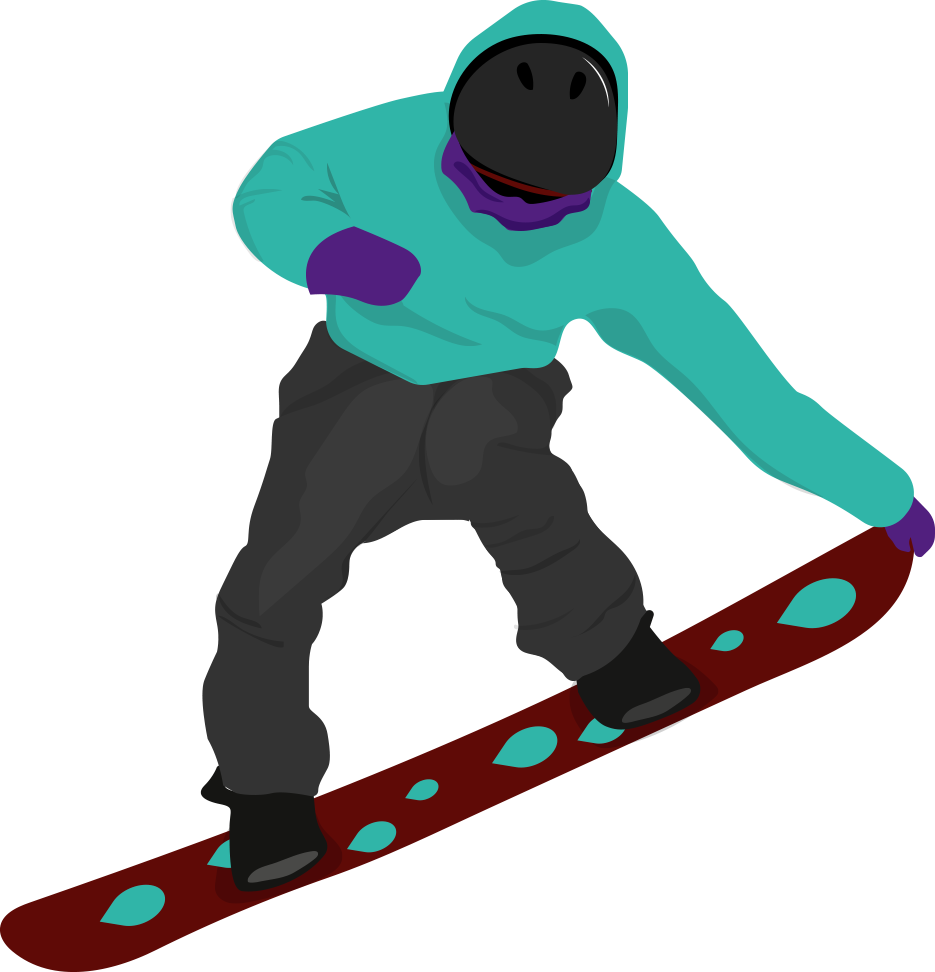 Snowboarder_in_ Action_ Vector PNG with transparent background