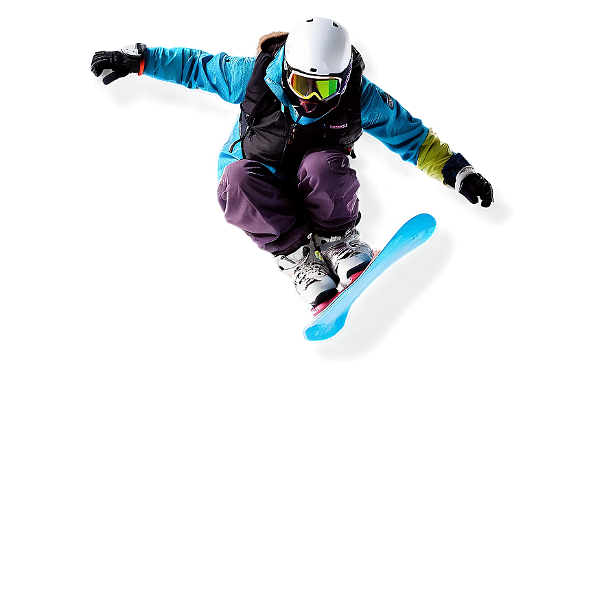 Snowboarder in Air PNG vrq55 PNG with transparent background
