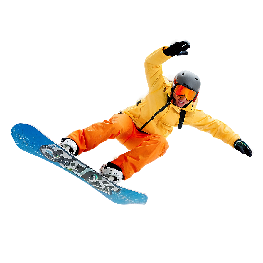 Snowboarder in Air PNG wyn PNG with transparent background