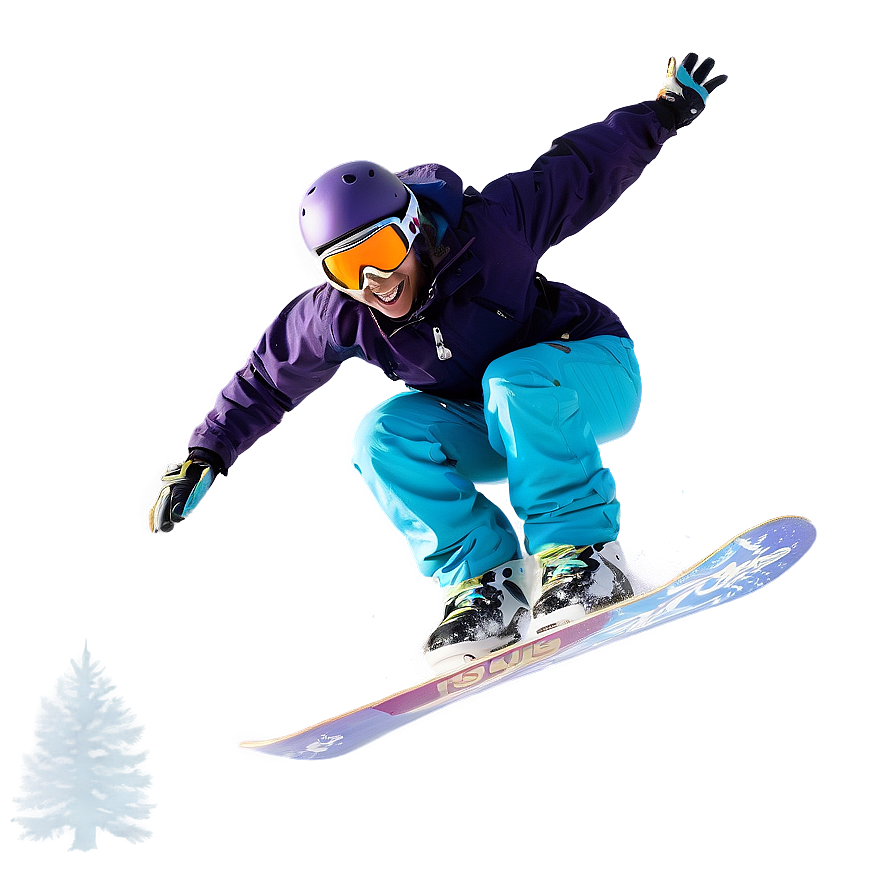 Snowboarder Jumping Mountain Png 06242024