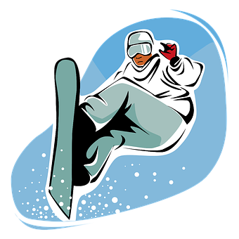 Snowboarder Mid Air Trick PNG with transparent background