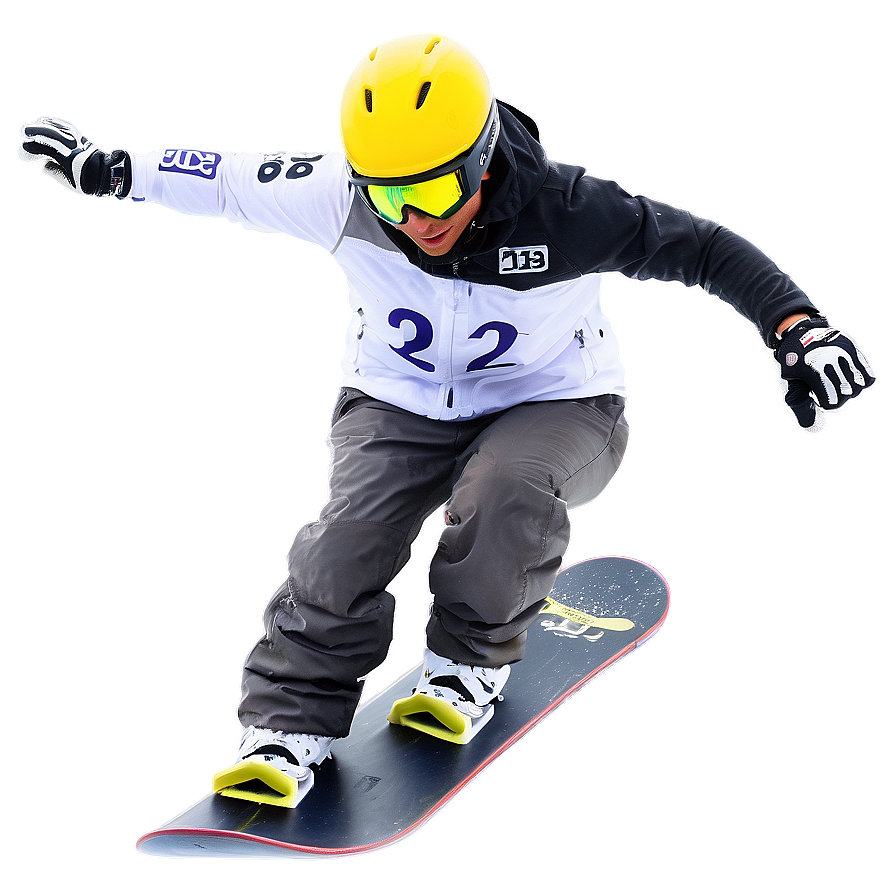 Snowboarder Racing PNG lhy PNG with transparent background