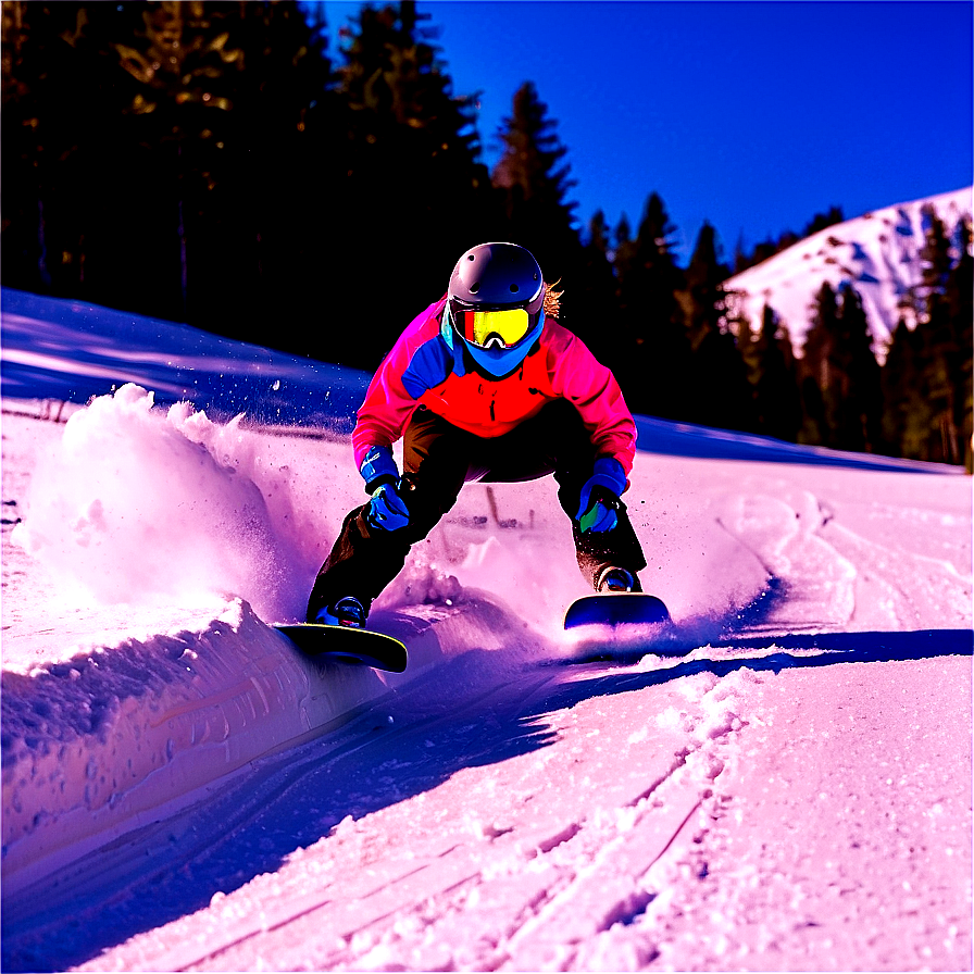 Snowboarder Racing Png Pjm69