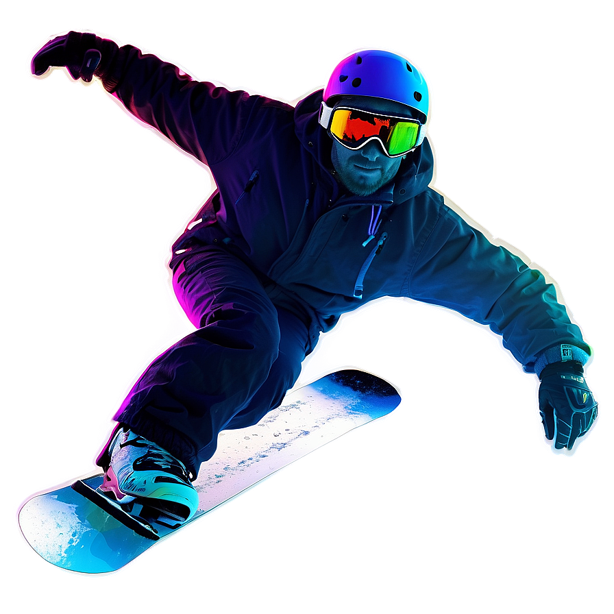 Snowboarder Silhouette PNG hwg PNG with transparent background